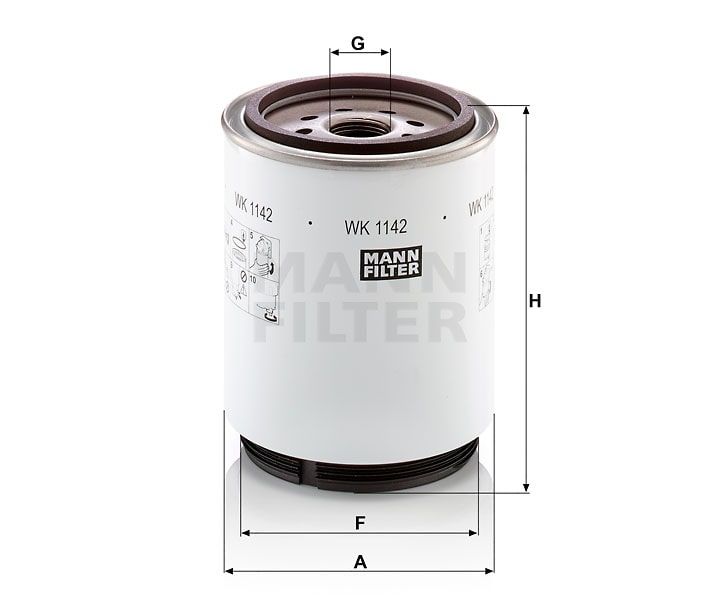 Топливный фильтр MANN-FILTER WK1142X . Фото N2