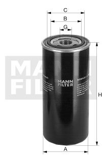 Масляный фильтр MANN-FILTER WD962/14