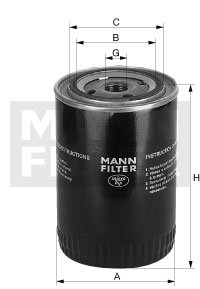 Масляный фильтр MANN-FILTER W1268/1