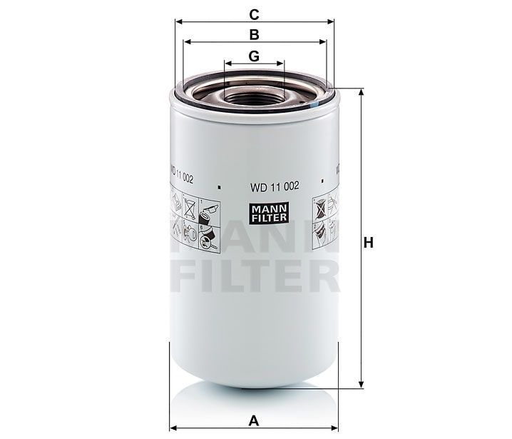 Гидравлический фильтр MANN-FILTER WD11002 . Фото N2