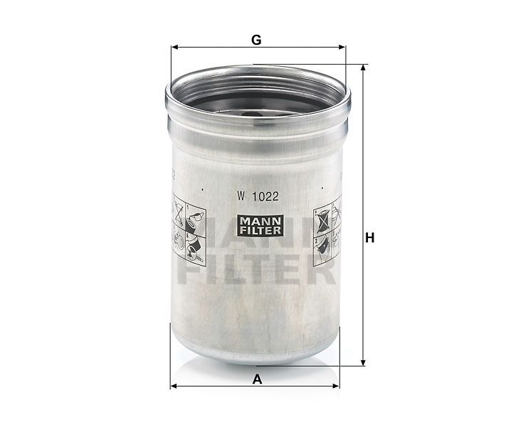 Масляный фильтр MANN-FILTER W1022 . Фото N2