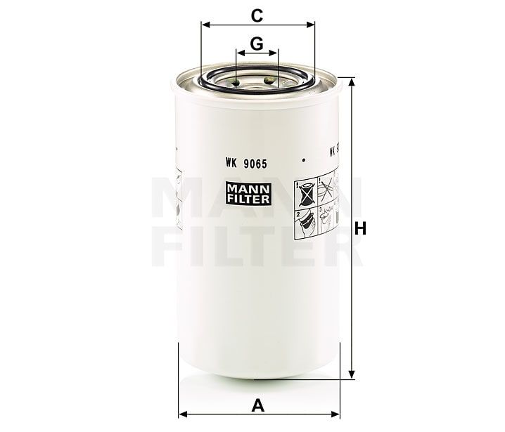 Топливный фильтр MANN-FILTER WK9065 . Фото N2
