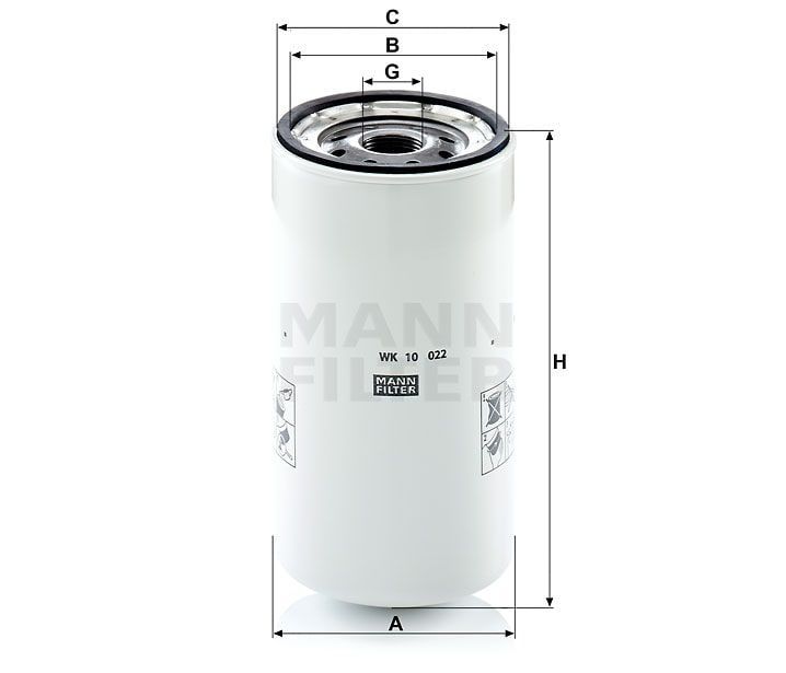 Топливный фильтр MANN-FILTER WK10022 . Фото N2
