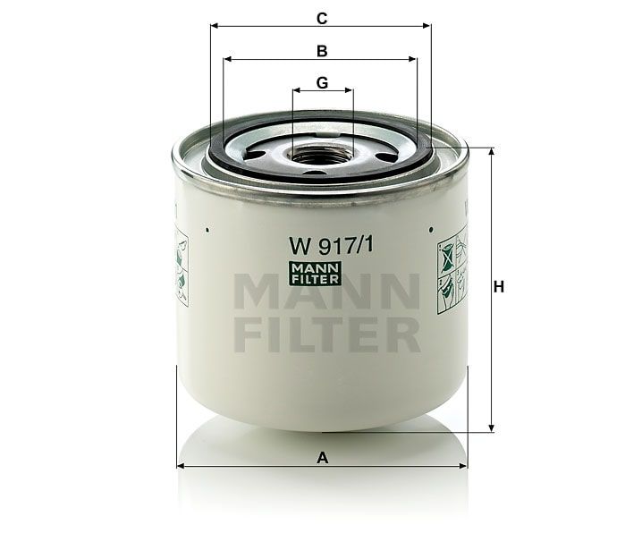 Масляный фильтр MANN-FILTER W917/1. Фото N2