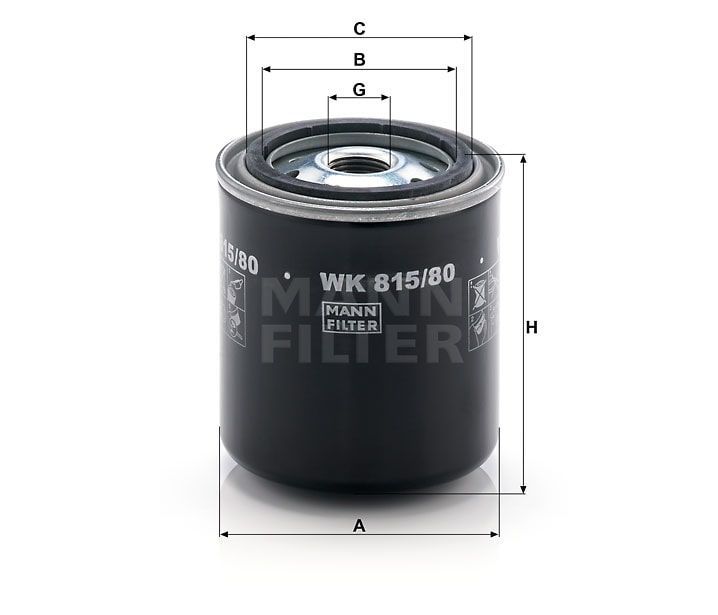 Топливный фильтр MANN-FILTER WK815/80. Фото N2